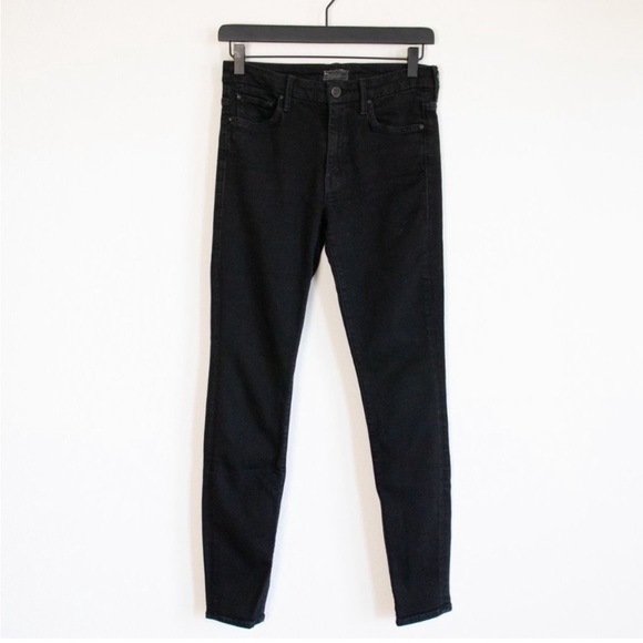 Mother Denim High Waisted Looker Black Skinny Jeans - Picture 5 of 11